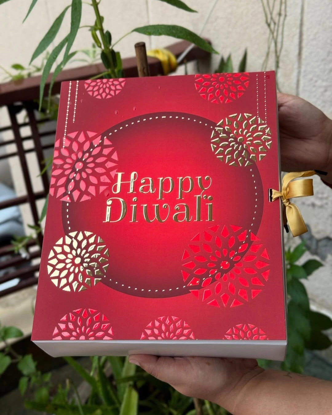 Printed Diwali Ribbon Box