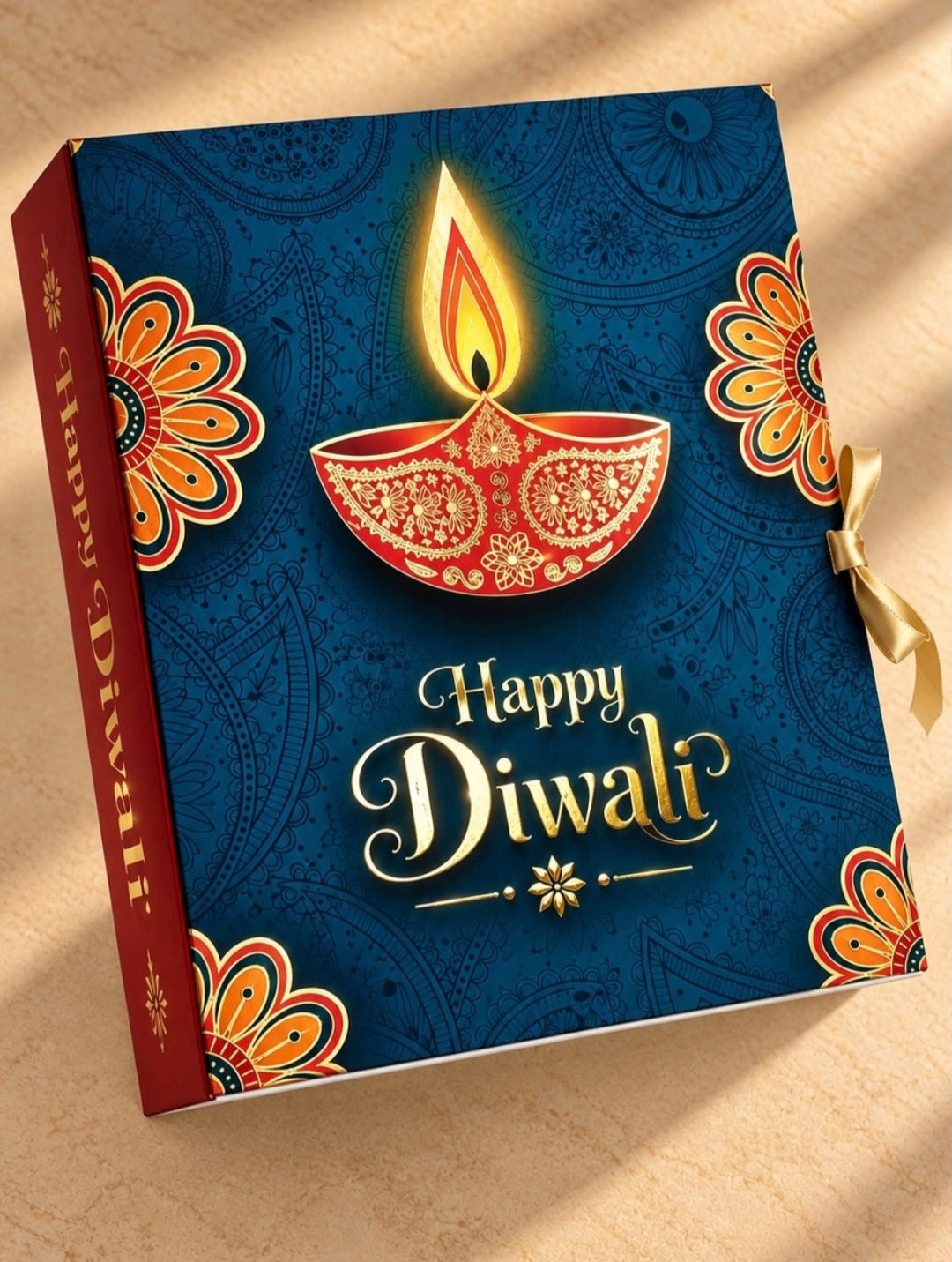 New Diwali Hamper Box with Gold Foil Printing 10 x8x3(Pack of 5 pc)
