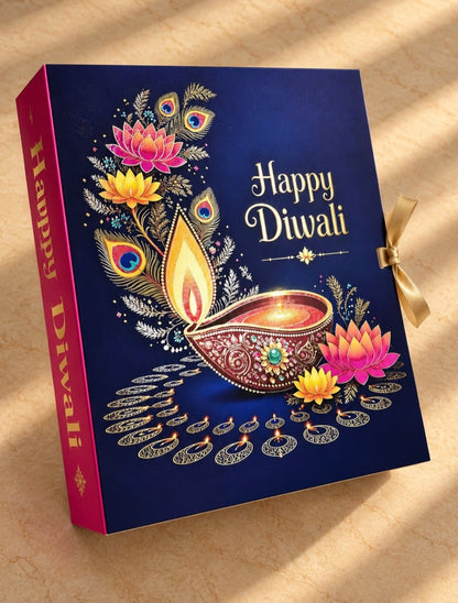 New Diwali Hamper Box with Gold Foil Printing 10 x8x3(Pack of 5 pc)