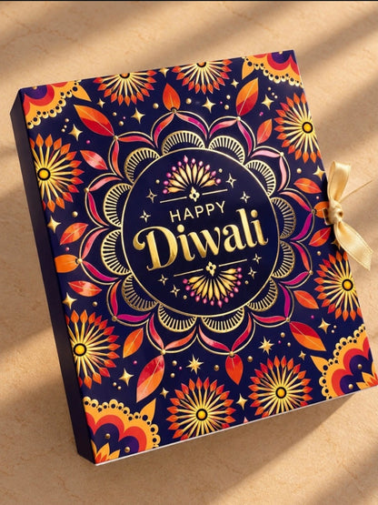 New Diwali Hamper Box with Gold Foil Printing 10 x8x3(Pack of 5 pc)