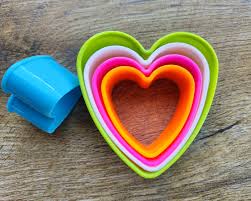Heart Shaped Cookie Cutters, Set of 5