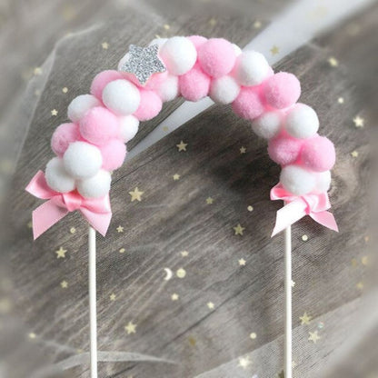 Pom pom Cake topper
