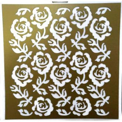 Classic Rose Design Wedding Cake Stencil Template