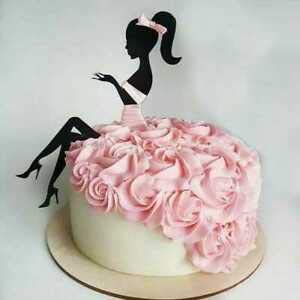 Sitting Girl Cake Topper