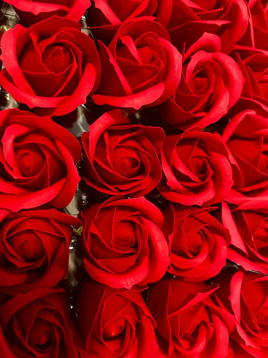 Beautiful Red Color Artificial Soft Roses ( Pack Of 5)