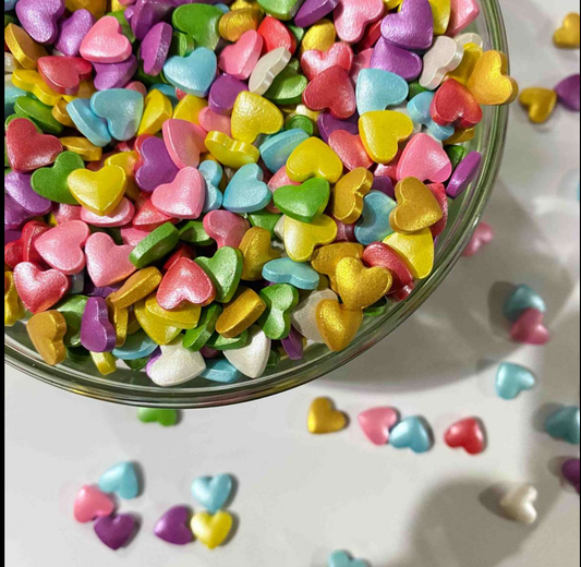 SHINE MULTICOLOURED HEARTS (100 gms)