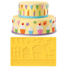 Silicone Fondant Mould - Party Time